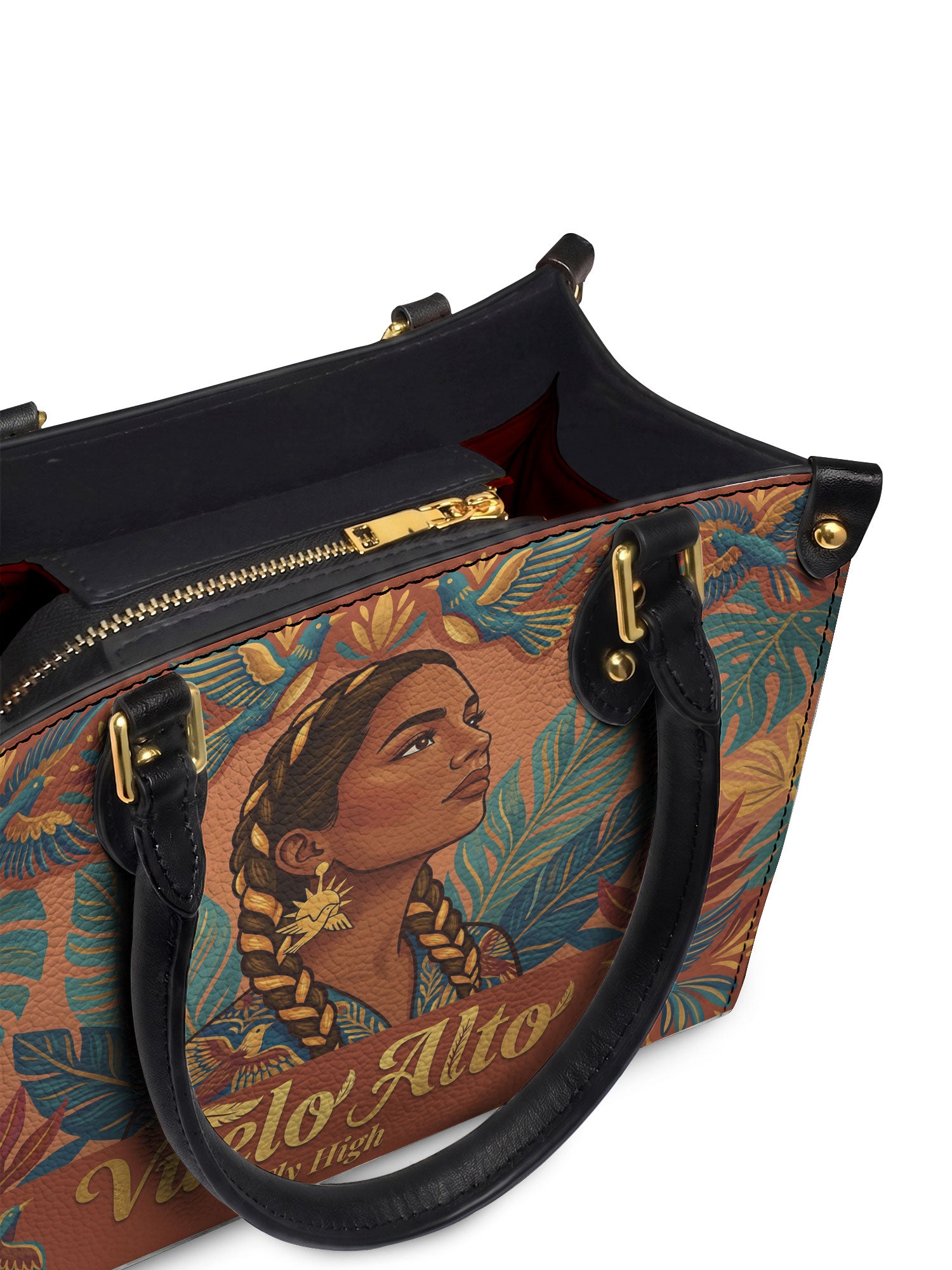"Vuelo Alto" ver.1 Small Leather Handbag - detail | Paleta Bags