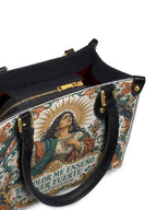 "El dolor me enseñó a ser fuerte" ver.5 Small Leather Handbag - detail | Paleta Bags