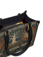 "Feroz. Arraigada. Radiante" ver.1 Small Leather Handbag - detail | Paleta Bags