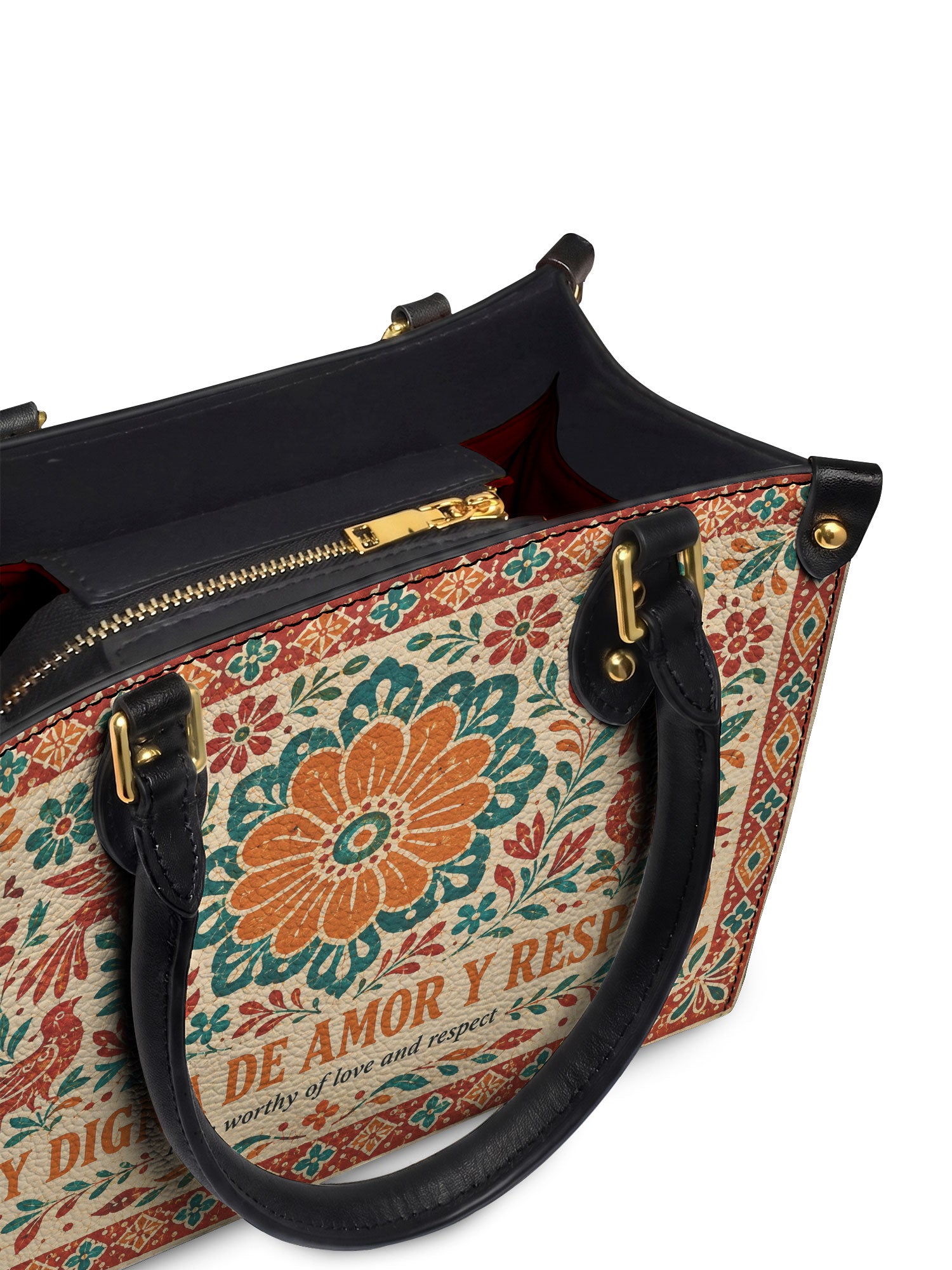 "Otomi Wild Embroidery" ver.5 Small Leather Handbag - detail | Paleta Bags
