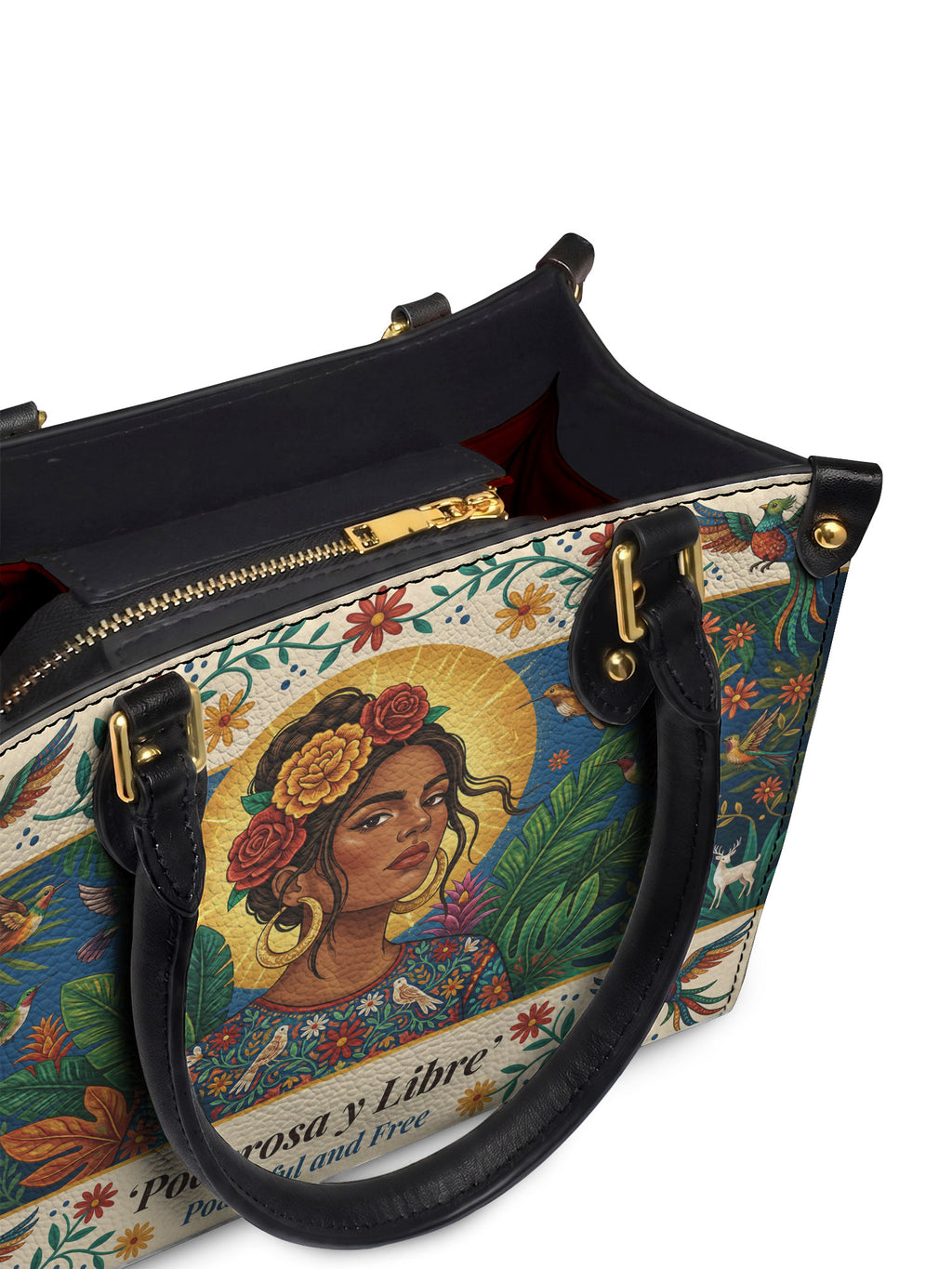 "Poderosa y Libre" ver.3 Small Leather Handbag - detail | Paleta Bags