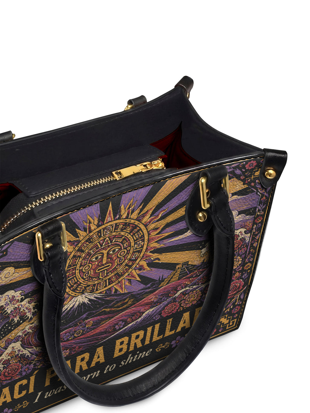 "Nací para brillar" ver.1 Small Leather Handbag - detail | Paleta Bags