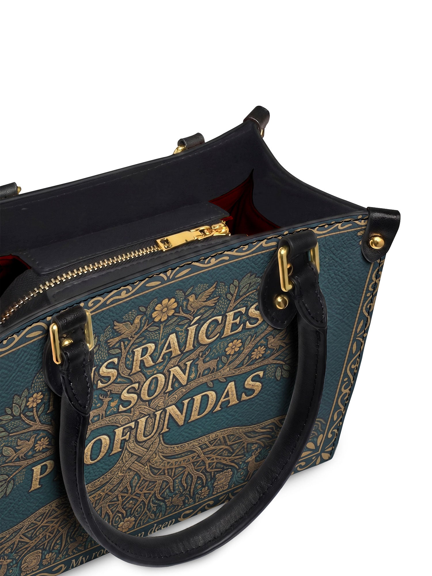 "Mis Raíces son Profundas" ver.2 Small Leather Handbag - detail | Paleta Bags