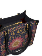 "Se amó hasta florecer" ver.4 Small Leather Handbag - detail | Paleta Bags