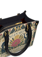 "Sanó en silencio, floreció con fuerza" ver.3 Small Leather Handbag - detail | Paleta Bags