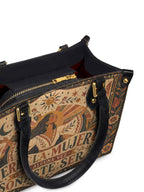 "Eres la mujer que alguna vez soñaste ser" ver.1 Small Leather Handbag - detail | Paleta Bags