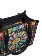 "Como la flor, regreso cada primavera" ver.2 Small Leather Handbag - detail | Paleta Bags