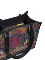 "Llevo a mis ancestros en la sangre" ver.1 Small Leather Handbag - detail | Paleta Bags