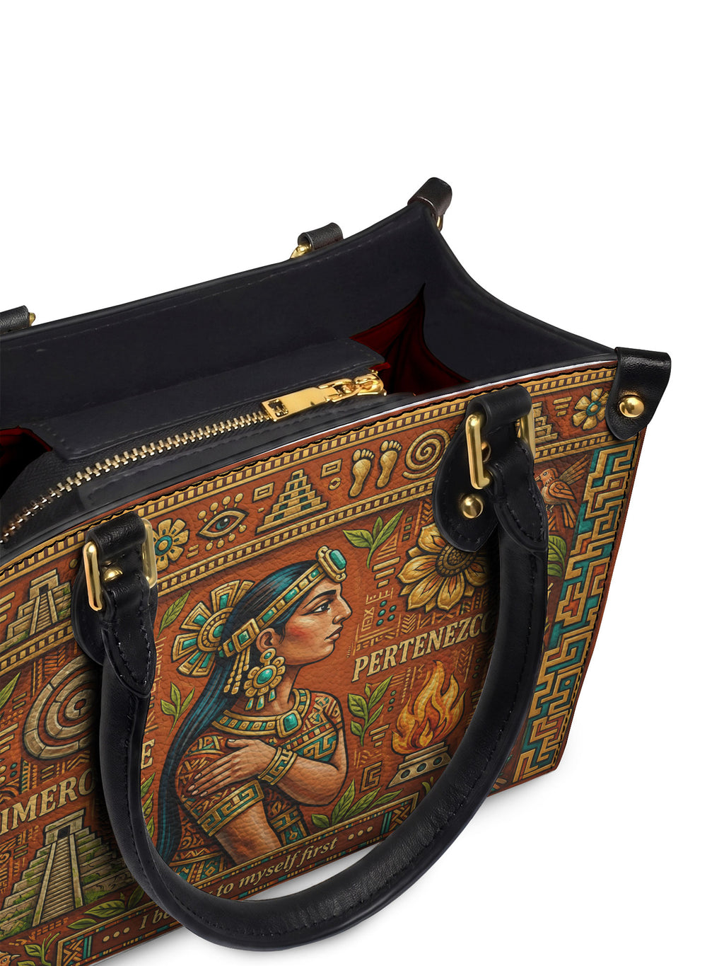 "Primero me pertenezco a mí" ver.7 Small Leather Handbag - detail | Paleta Bags