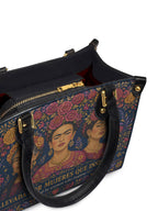 "Llevada por mujeres que inspiran" ver.2 Small Leather Handbag - detail | Paleta Bags