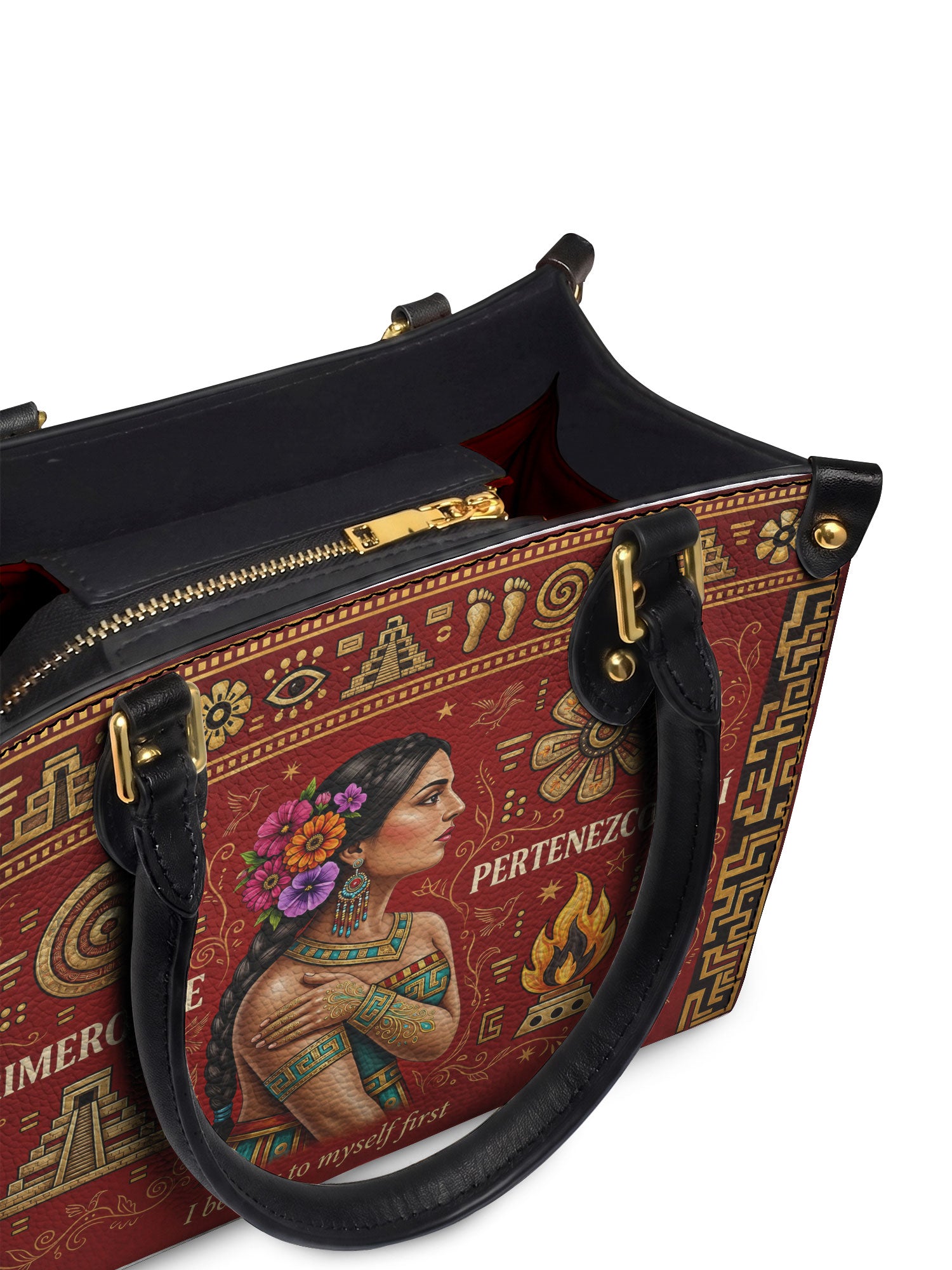 "Primero me pertenezco a mí" ver.8 Small Leather Handbag - detail | Paleta Bags