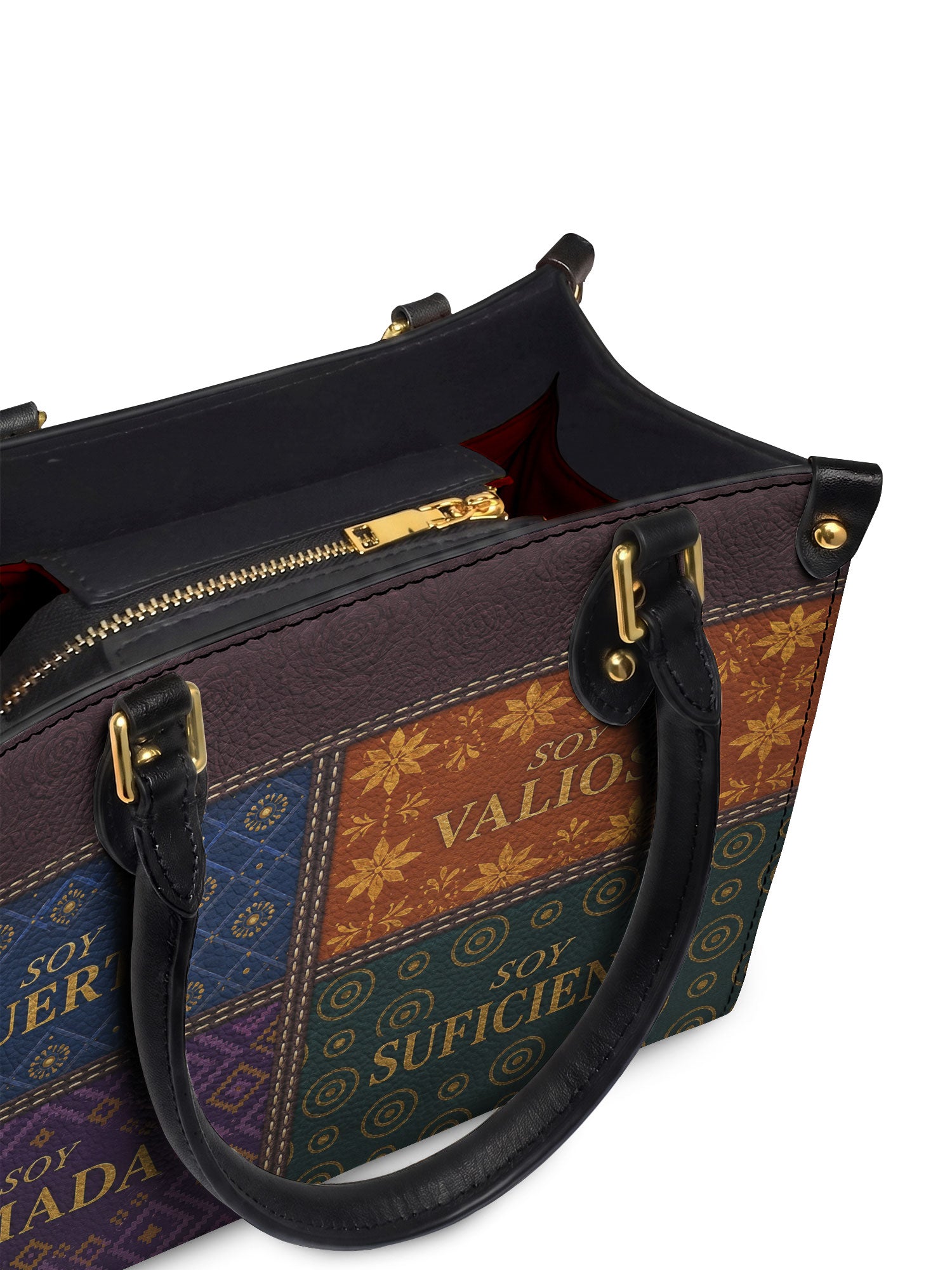 "LAS CUATRO VERDADES" ver.1 Small Leather Handbag - detail | Paleta Bags