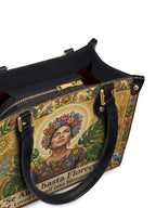 "Se amó hasta florecer" ver.7 Small Leather Handbag - detail | Paleta Bags