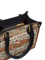 "De las manos de nuestras abuelas a las nuestras" ver.4 Small Leather Handbag - detail | Paleta Bags