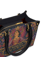 "Me merezco todo lo bueno" ver.2 Small Leather Handbag - detail | Paleta Bags
