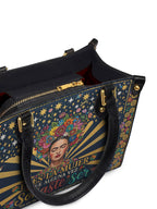 "Eres la mujer que alguna vez soñaste ser" ver.3 Small Leather Handbag - detail | Paleta Bags