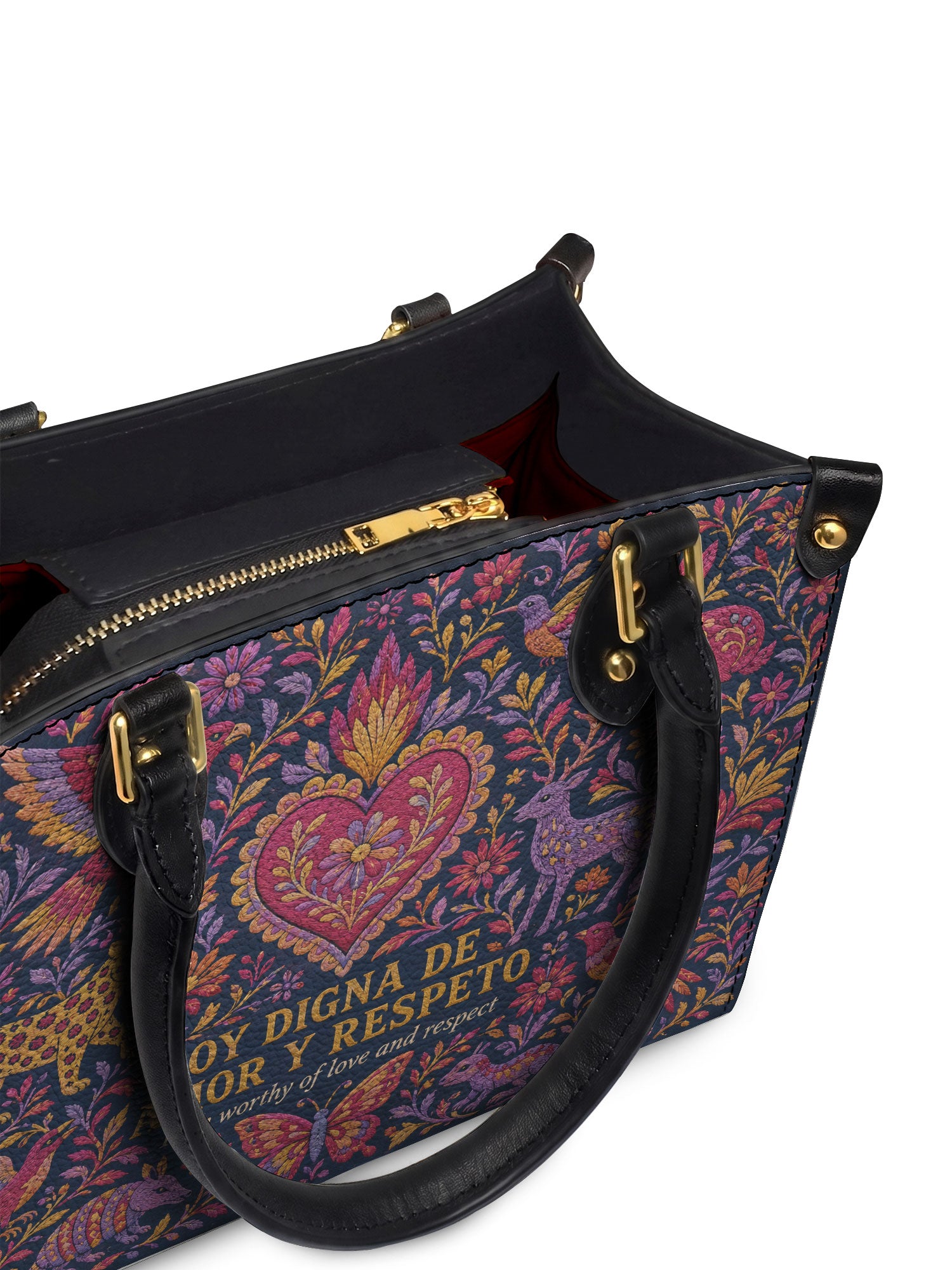 "Otomi Wild Embroidery" ver.2 Small Leather Handbag - detail | Paleta Bags