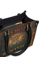 "Feroz. Arraigada. Radiante" ver.6 Small Leather Handbag - detail | Paleta Bags