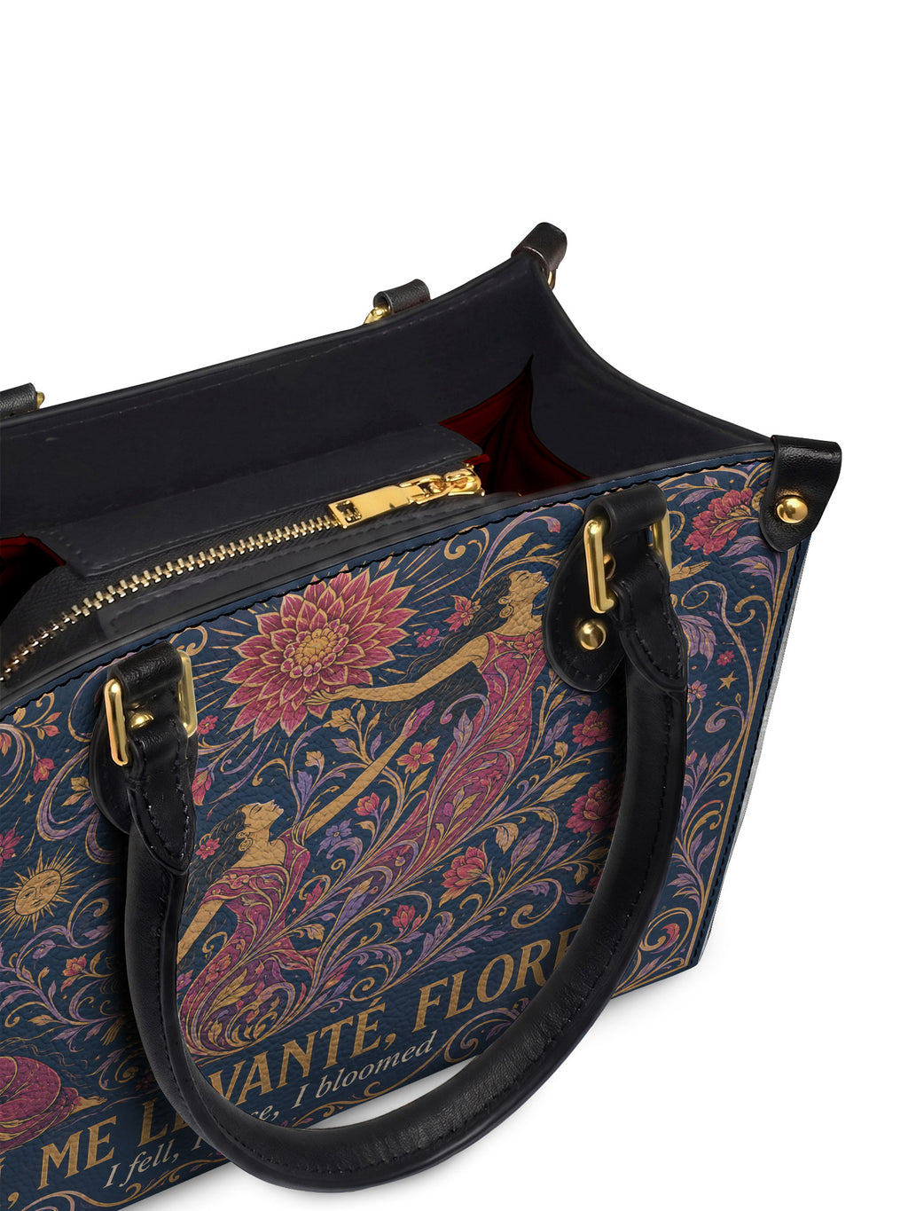 "Caí, me levanté, florecí" ver.5 Small Leather Handbag - detail | Paleta Bags