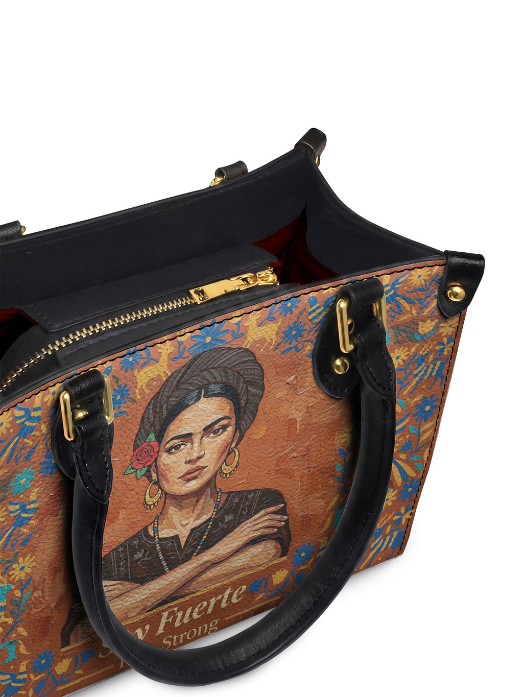 "Soy Fuerte" ver.5 Small Leather Handbag - detail | Paleta Bags