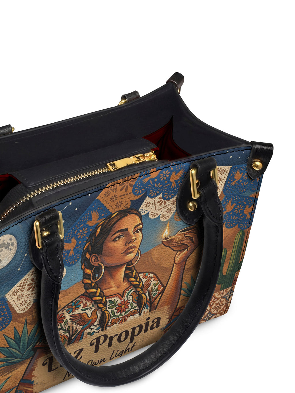 "Luz Propia" ver.1 Small Leather Handbag - detail | Paleta Bags