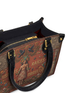 "Usa tus raíces con orgullo" ver.1 Small Leather Handbag - detail | Paleta Bags