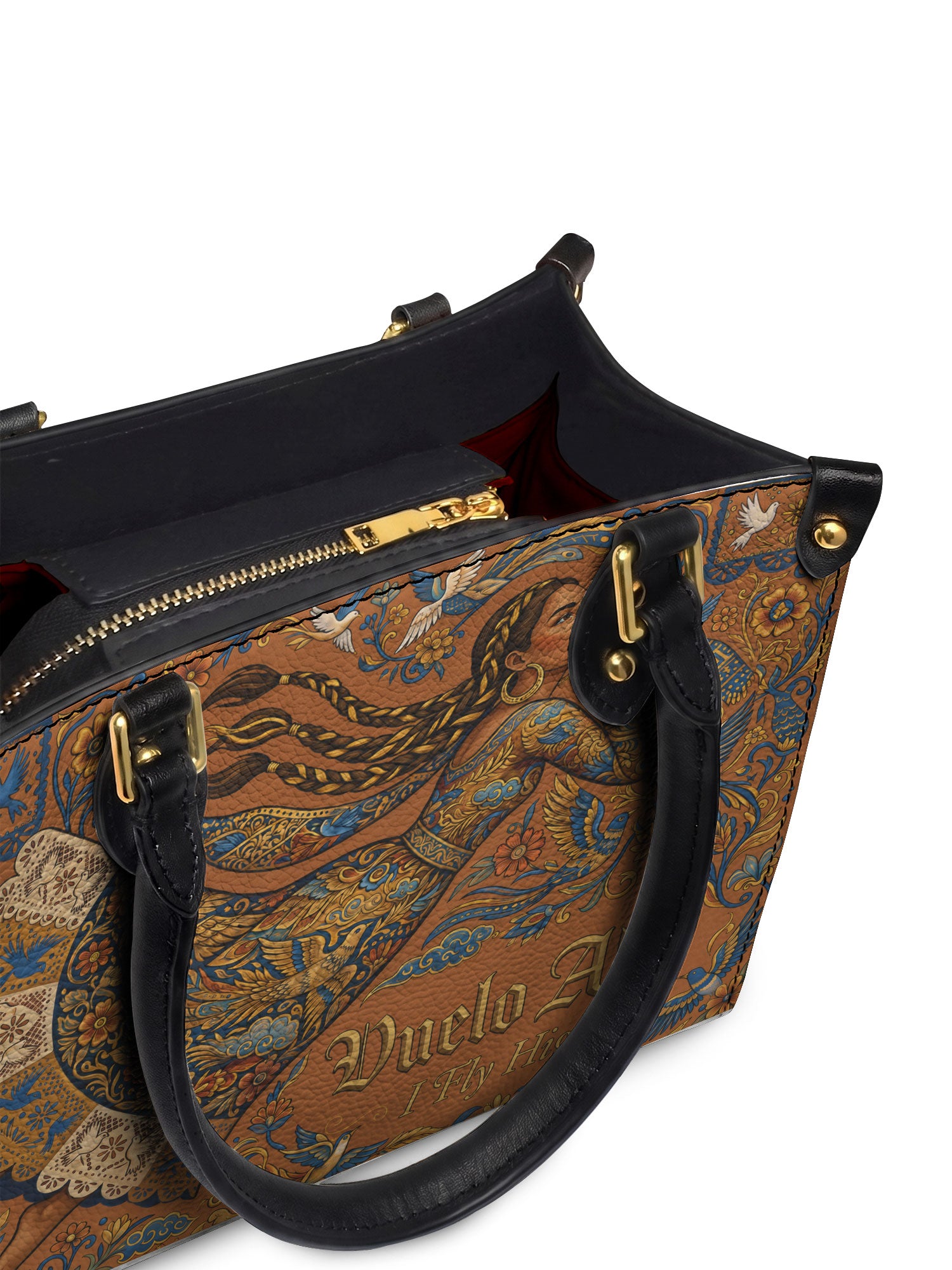 "Vuelo Alto" ver.2 Small Leather Handbag - detail | Paleta Bags
