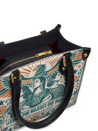 "Llevada por mujeres que inspiran" ver.3 Small Leather Handbag - detail | Paleta Bags