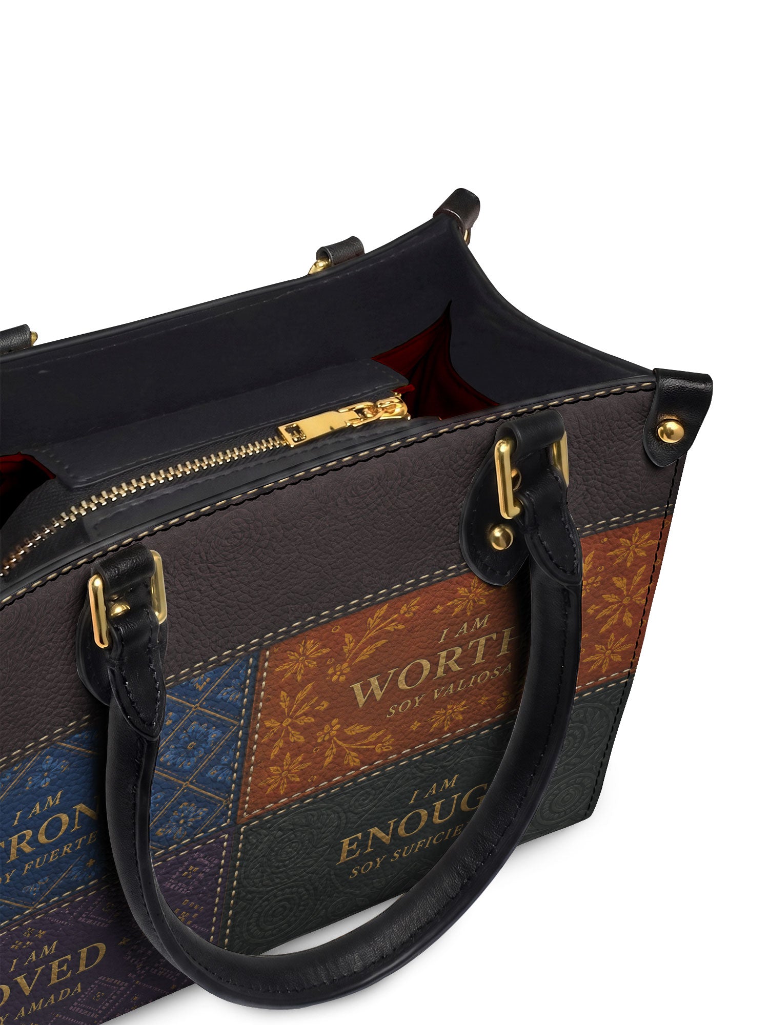 "BILINGÜE" ver.1 Small Leather Handbag - detail | Paleta Bags