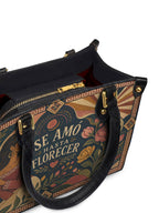 "Se amó hasta florecer" ver.1 Small Leather Handbag - detail | Paleta Bags
