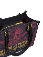 "No pido permiso para ocupar espacio" ver.2 Small Leather Handbag - detail | Paleta Bags