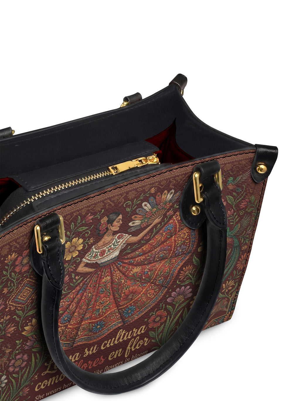 "Nacida de la tierra, hecha para el mundo" ver.5 Small Leather Handbag - detail | Paleta Bags