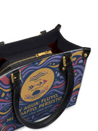 "Soy agua fluyo, me adapto, persisto" ver.3 Small Leather Handbag - detail | Paleta Bags