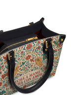 "Hecha a mano, hecha con amor" ver.1 Small Leather Handbag - detail