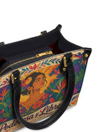"Poderosa y Libre" ver.2 Small Leather Handbag - detail | Paleta Bags