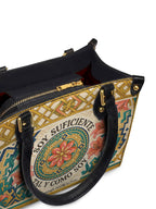 "Soy suficiente, tal y como soy" ver.9 Small Leather Handbag - detail | Paleta Bags