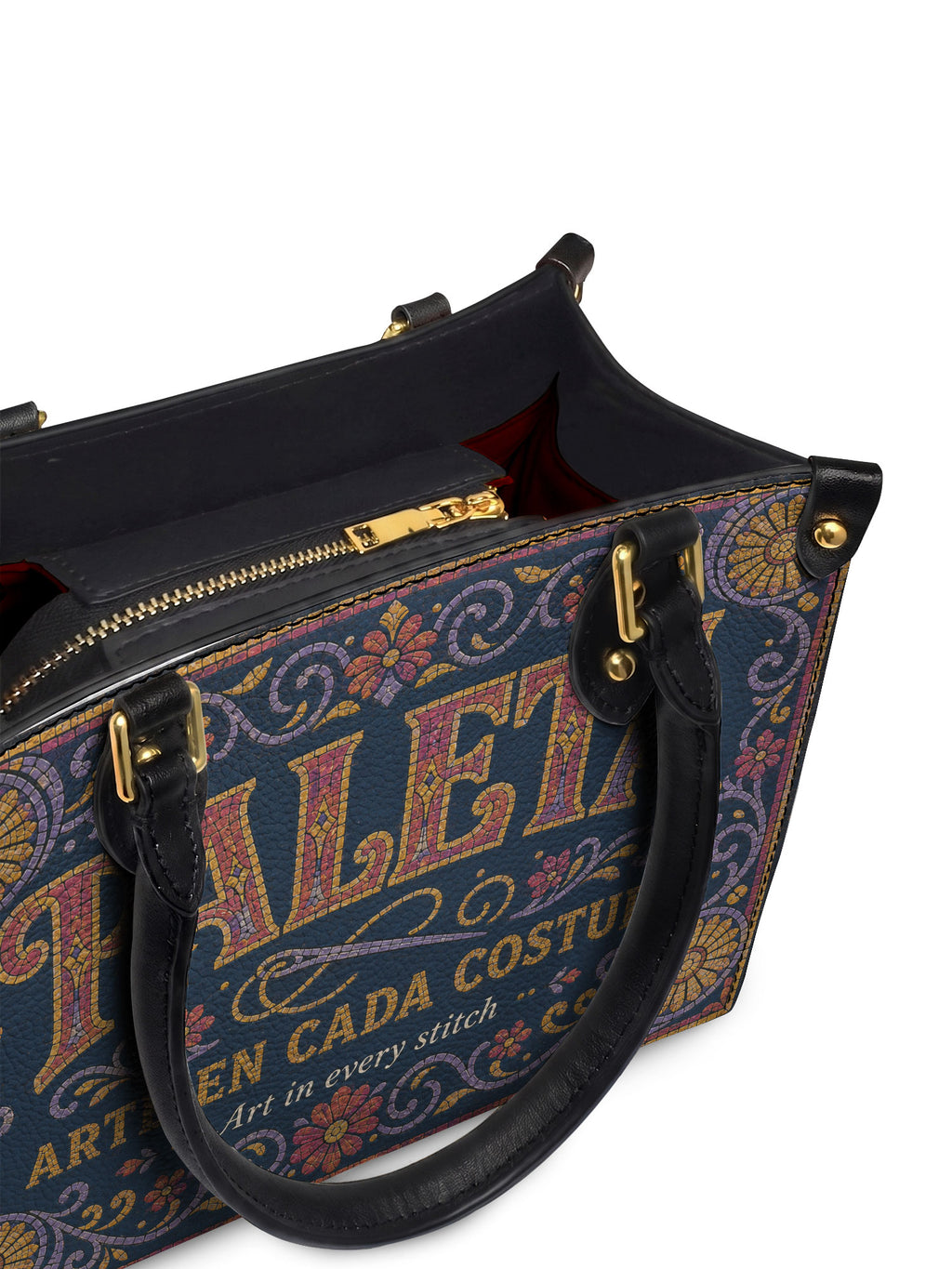 "La Paleta — Arte en cada costura" ver.3 Small Leather Handbag - detail