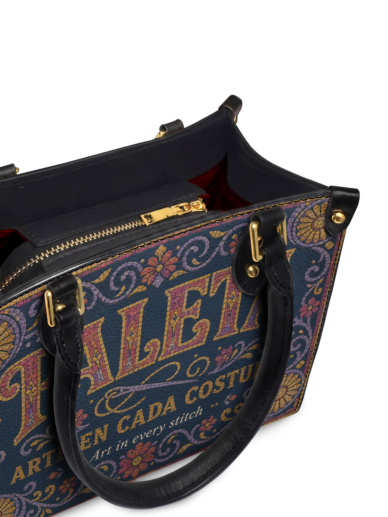 "La Paleta — Arte en cada costura" ver.3 Small Leather Handbag - detail