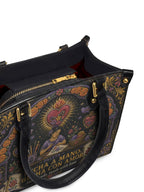 "Hecha a mano, hecha con amor" ver.5 Small Leather Handbag - detail