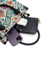 "Otomi Wild Embroidery" ver.3 Small Leather Handbag - interior | Paleta Bags