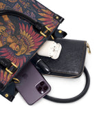 "El dolor me enseñó a ser fuerte" ver.1 Small Leather Handbag - interior | Paleta Bags