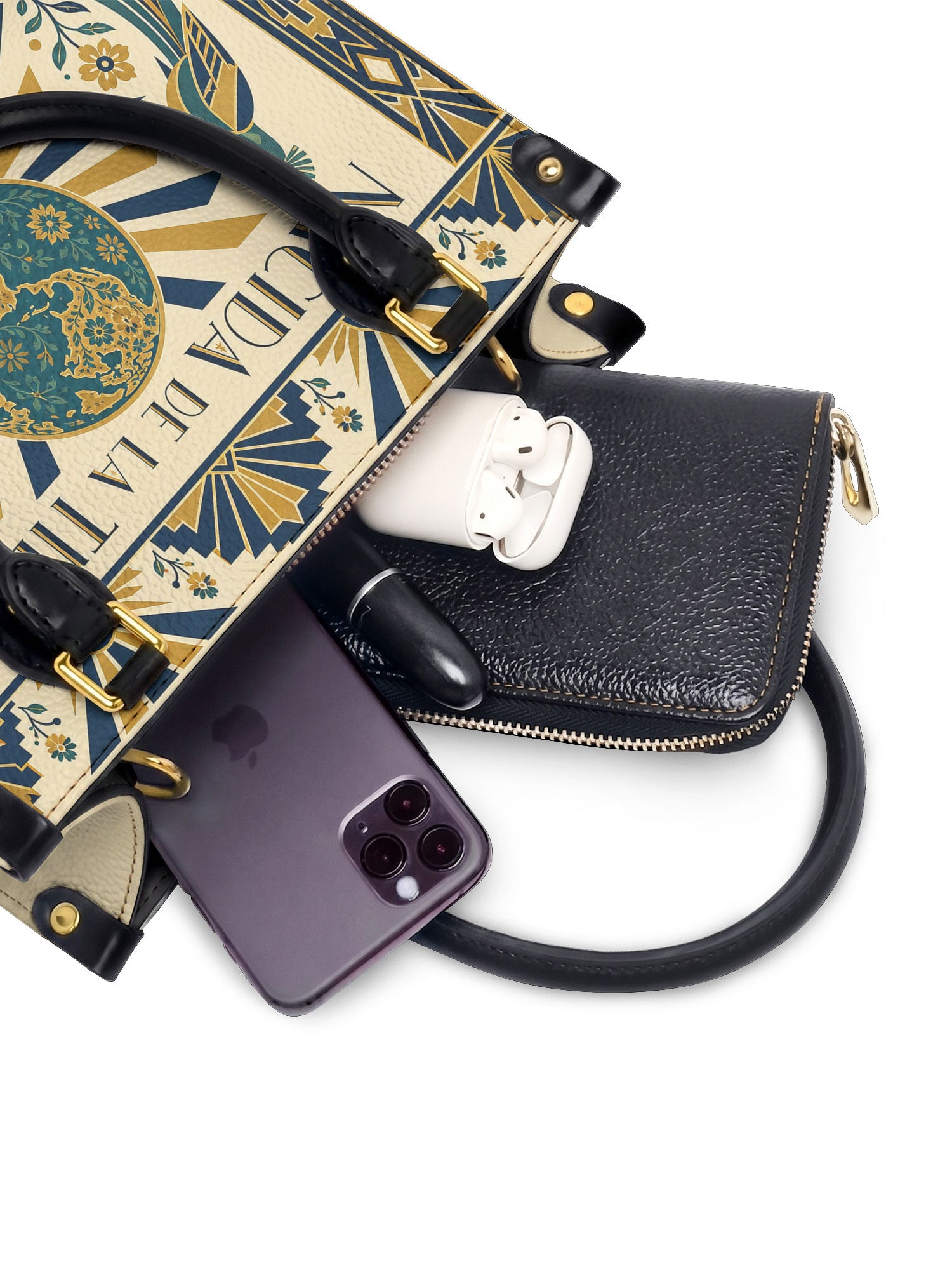 "Nacida de la tierra, hecha para el mundo" ver.2 Small Leather Handbag - interior | Paleta Bags