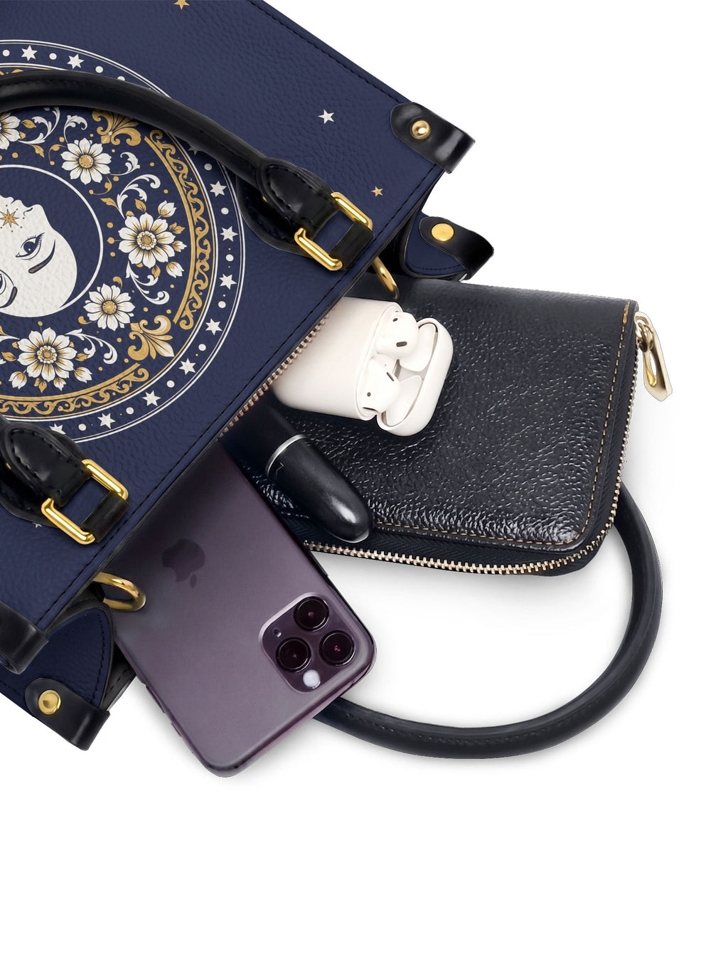"METZTLI" Small Leather Handbag - interior | Paleta Bags