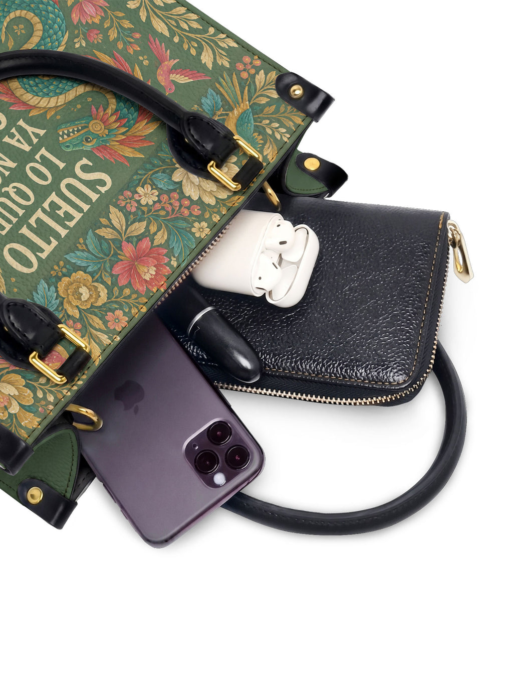 "Suelto lo que ya no me sirve" ver.3 Small Leather Handbag - interior | Paleta Bags
