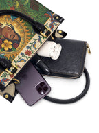 "Soy hija de la tierra" ver.6 Small Leather Handbag - interior | Paleta Bags