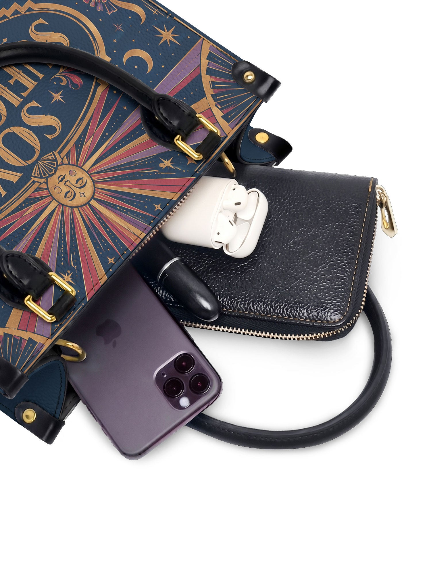 "Soy suficiente, tal y como soy" ver.3 Small Leather Handbag - interior | Paleta Bags