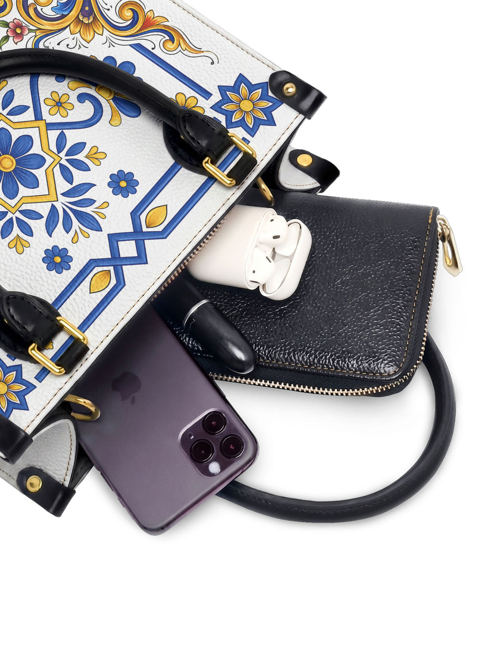 "TONATIUH" Small Leather Handbag - interior | Paleta Bags