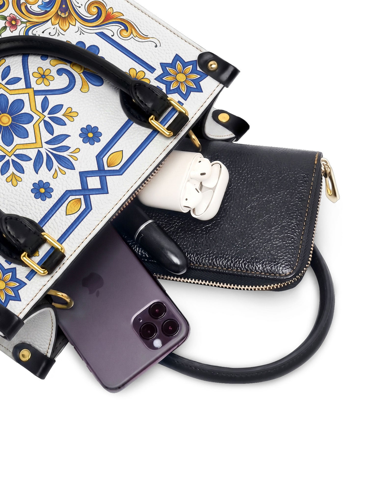 "TONATIUH" Small Leather Handbag - interior | Paleta Bags