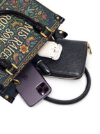"Mis Raíces son Profundas" ver.4 Small Leather Handbag - interior | Paleta Bags