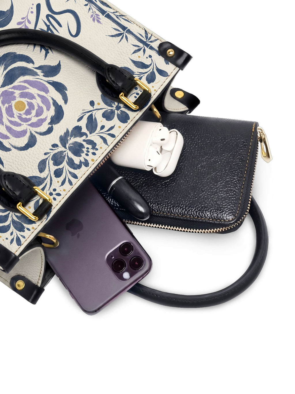 "Suave pero inquebrantable" ver.2 Small Leather Handbag - interior | Paleta Bags